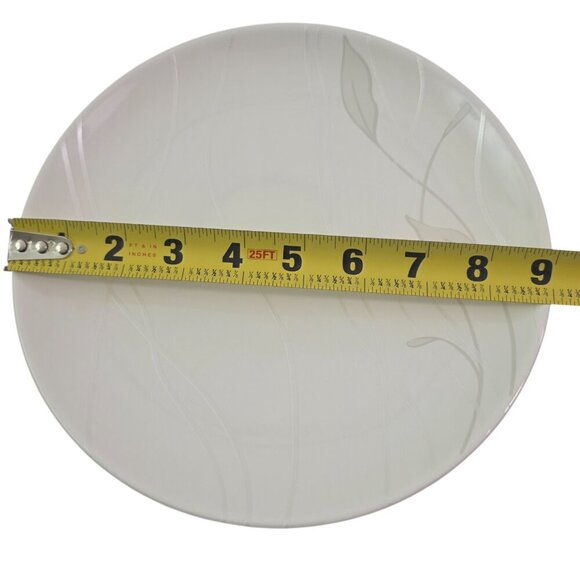 Pfaltzgraff Linea Grey on White Floral Coup Salad Luncheon Plates – Set of 3 - Picture 6 of 14